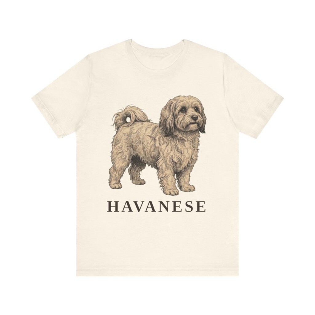 Havanese Lover Shirt, Vintage Dog Sketch Tee, Dog Lover Gift
