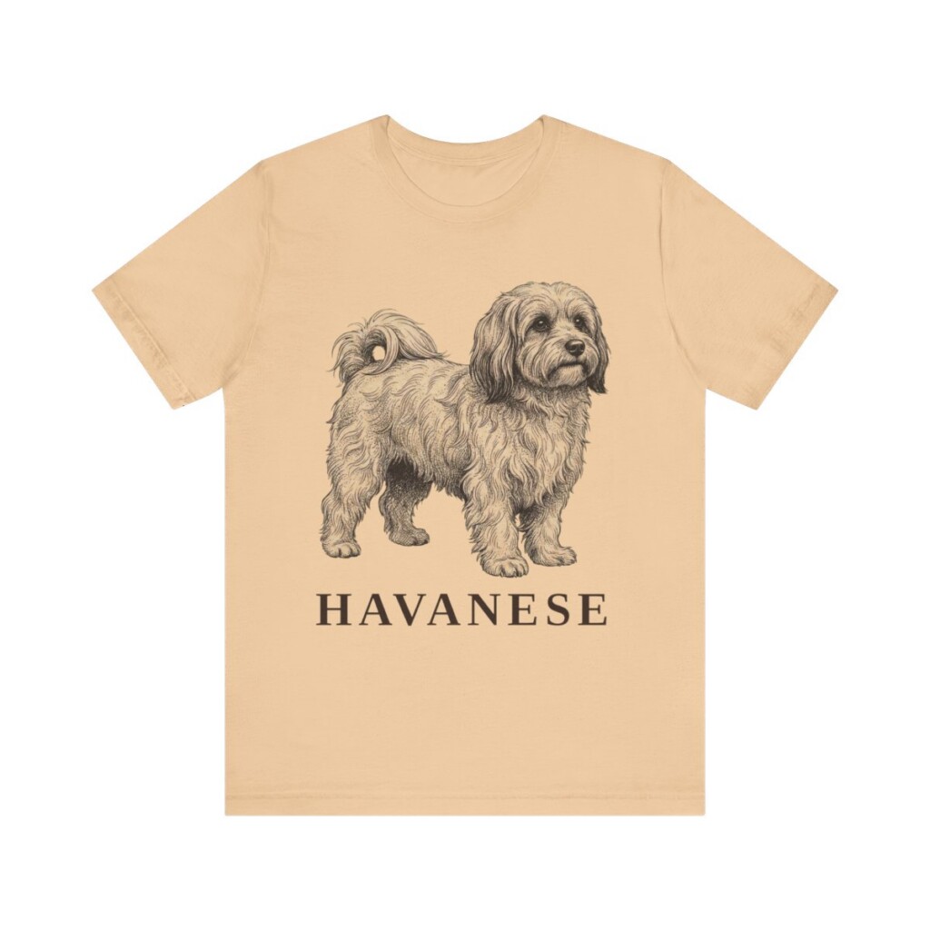 Havanese Lover Shirt, Vintage Dog Sketch Tee, Dog Lover Gift