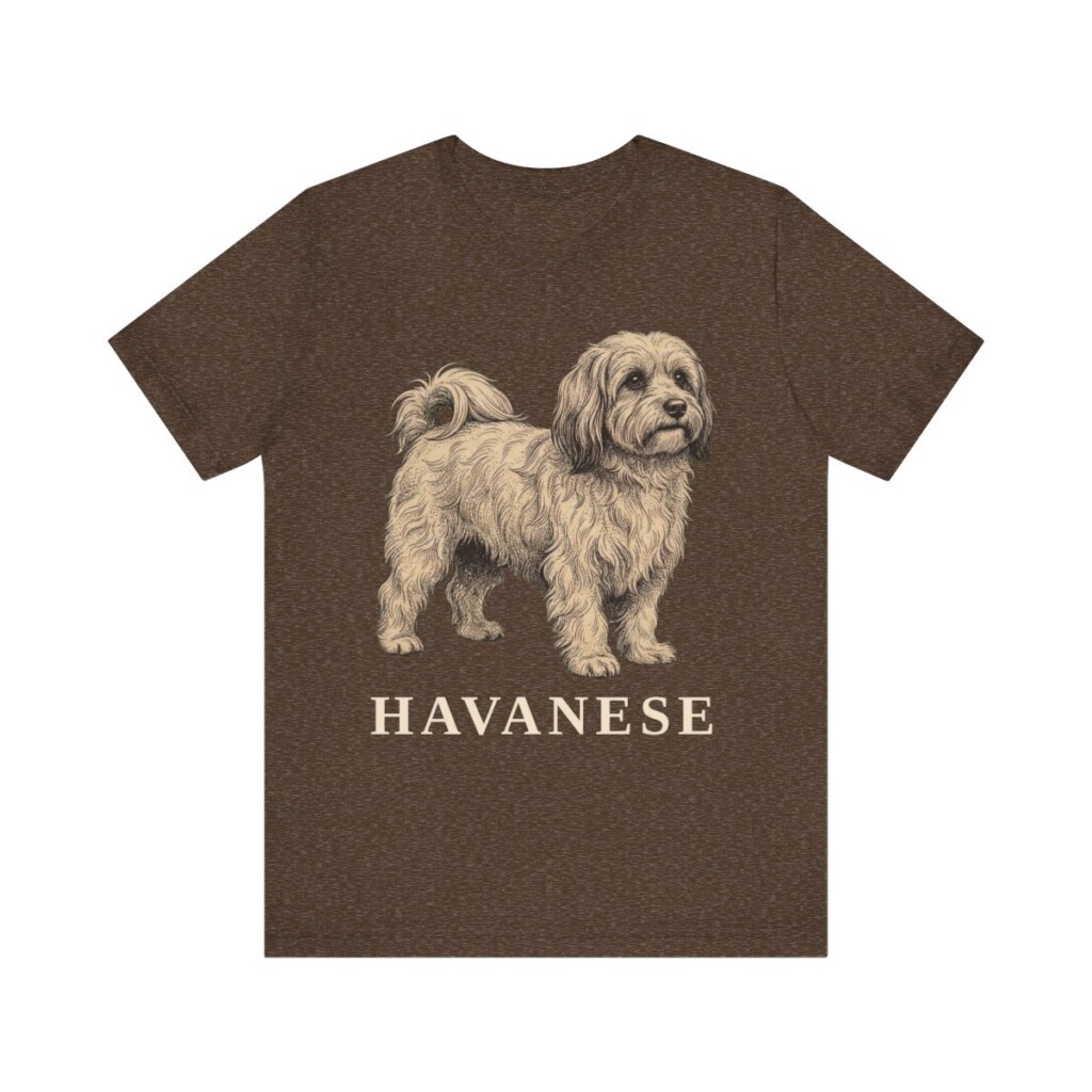 Havanese Lover Shirt, Vintage Dog Sketch Tee, Dog Lover Gift