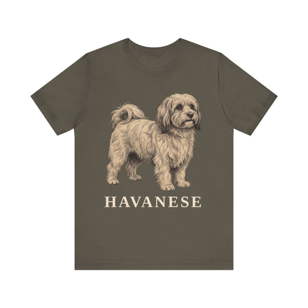 Havanese Lover Shirt, Vintage Dog Sketch Tee, Dog Lover Gift