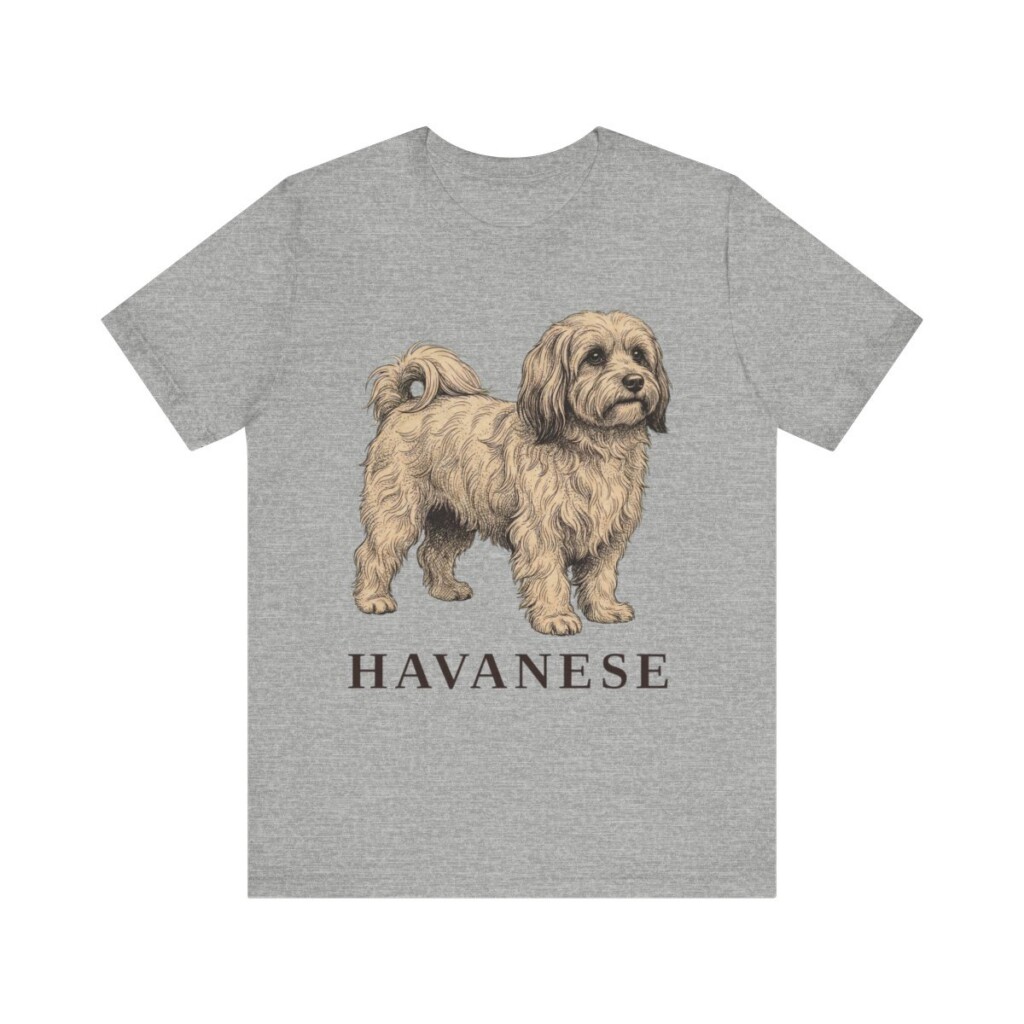 Havanese Lover Shirt, Vintage Dog Sketch Tee, Dog Lover Gift