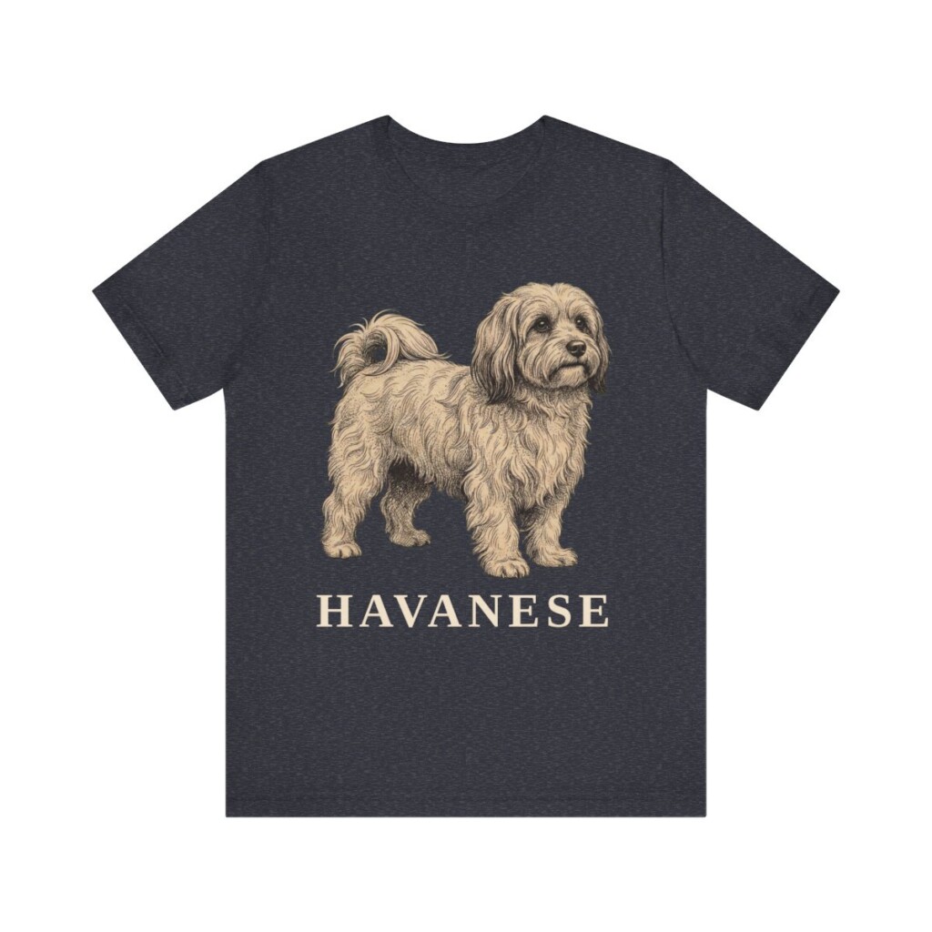 Havanese Lover Shirt, Vintage Dog Sketch Tee, Dog Lover Gift