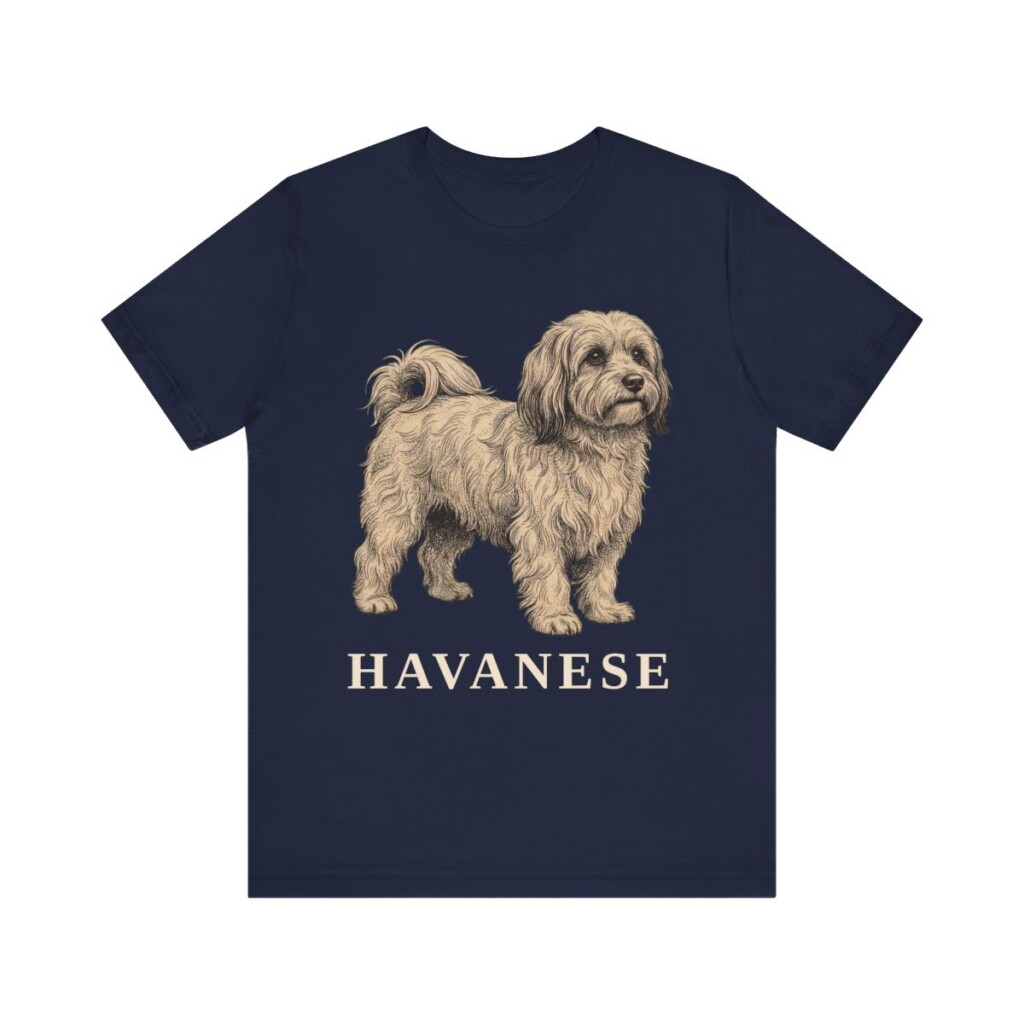 Havanese Lover Shirt, Vintage Dog Sketch Tee, Dog Lover Gift