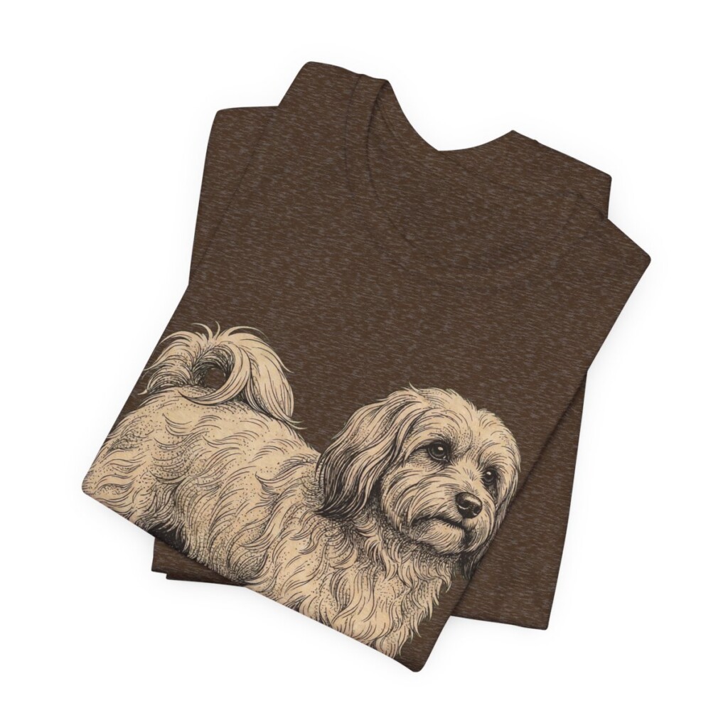 Havanese Lover Shirt, Vintage Dog Sketch Tee, Dog Lover Gift