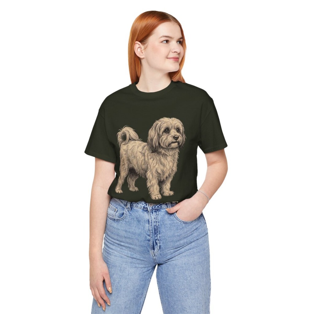 Havanese Lover Shirt, Vintage Dog Sketch Tee, Dog Lover Gift
