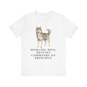 Siberian Husky Humor Shirt, Vintage Dog Sketch Tee, Dog Humor Gift