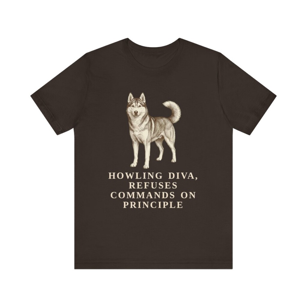 Siberian Husky Humor Shirt, Vintage Dog Sketch Tee, Dog Humor Gift