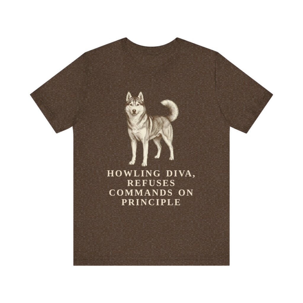 Siberian Husky Humor Shirt, Vintage Dog Sketch Tee, Dog Humor Gift