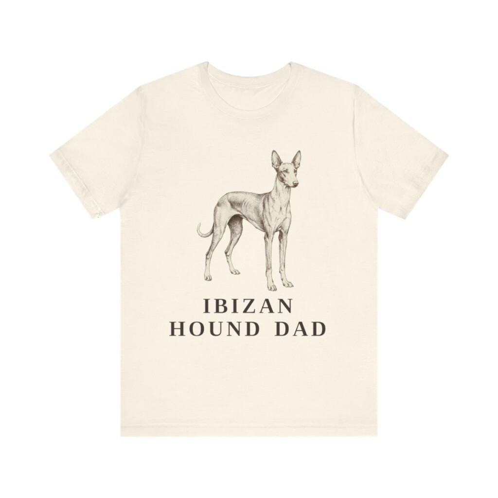 Ibizan Hound Dad Shirt, Vintage Dog Sketch Tee, Dog Dad Gift Ibizan Hound Dad Shirt, Vintage Dog Sketch Tee, Dog Dad Gift