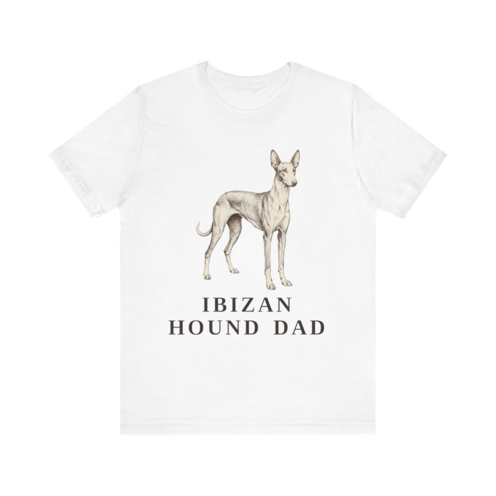 Ibizan Hound Dad Shirt, Vintage Dog Sketch Tee, Dog Dad Gift Ibizan Hound Dad Shirt, Vintage Dog Sketch Tee, Dog Dad Gift