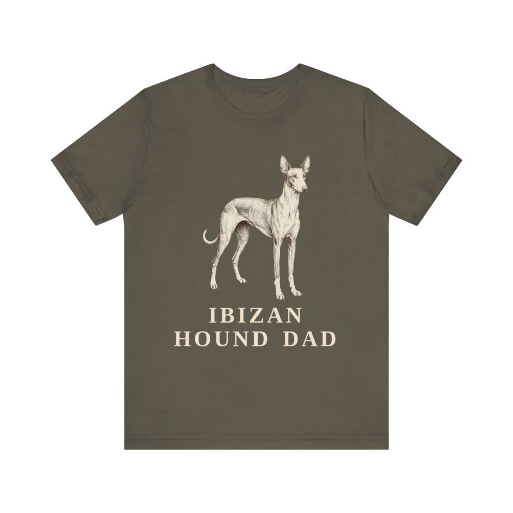 Ibizan Hound Dad Shirt, Vintage Dog Sketch Tee, Dog Dad Gift Ibizan Hound Dad Shirt, Vintage Dog Sketch Tee, Dog Dad Gift