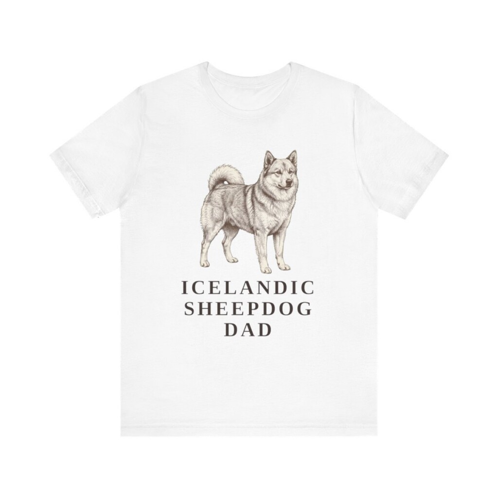 Icelandic Sheepdog Dad Shirt, Vintage Dog Sketch Tee, Dog Dad Gift Icelandic Sheepdog Dad Shirt, Vintage Dog Sketch Tee, Dog Dad Gift