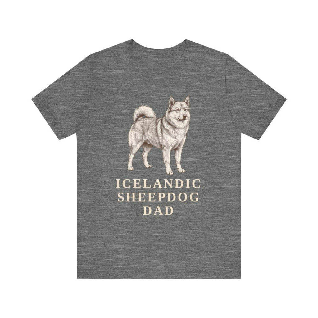Icelandic Sheepdog Dad Shirt, Vintage Dog Sketch Tee, Dog Dad Gift Icelandic Sheepdog Dad Shirt, Vintage Dog Sketch Tee, Dog Dad Gift