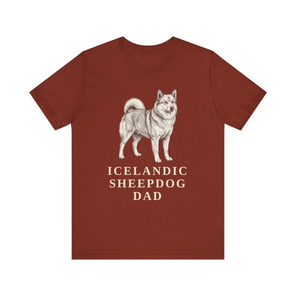 Icelandic Sheepdog Dad Shirt, Vintage Dog Sketch Tee, Dog Dad Gift Icelandic Sheepdog Dad Shirt, Vintage Dog Sketch Tee, Dog Dad Gift