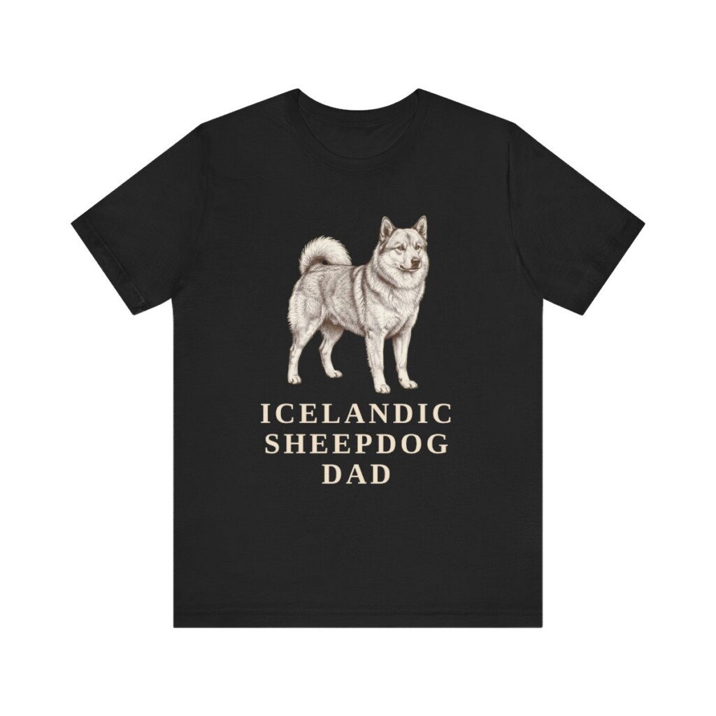 Icelandic Sheepdog Dad Shirt, Vintage Dog Sketch Tee, Dog Dad Gift Icelandic Sheepdog Dad Shirt, Vintage Dog Sketch Tee, Dog Dad Gift