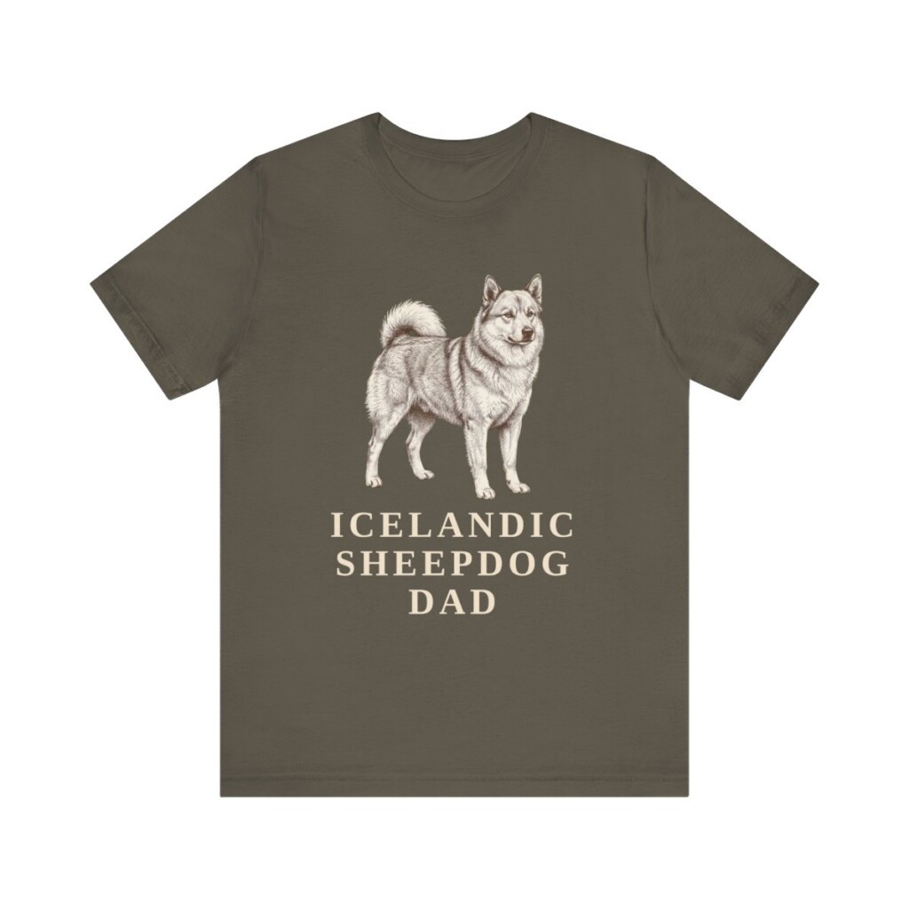 Icelandic Sheepdog Dad Shirt, Vintage Dog Sketch Tee, Dog Dad Gift Icelandic Sheepdog Dad Shirt, Vintage Dog Sketch Tee, Dog Dad Gift