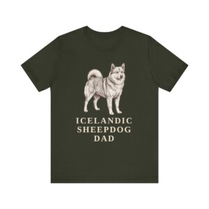 Icelandic Sheepdog Dad Shirt, Vintage Dog Sketch Tee, Dog Dad Gift