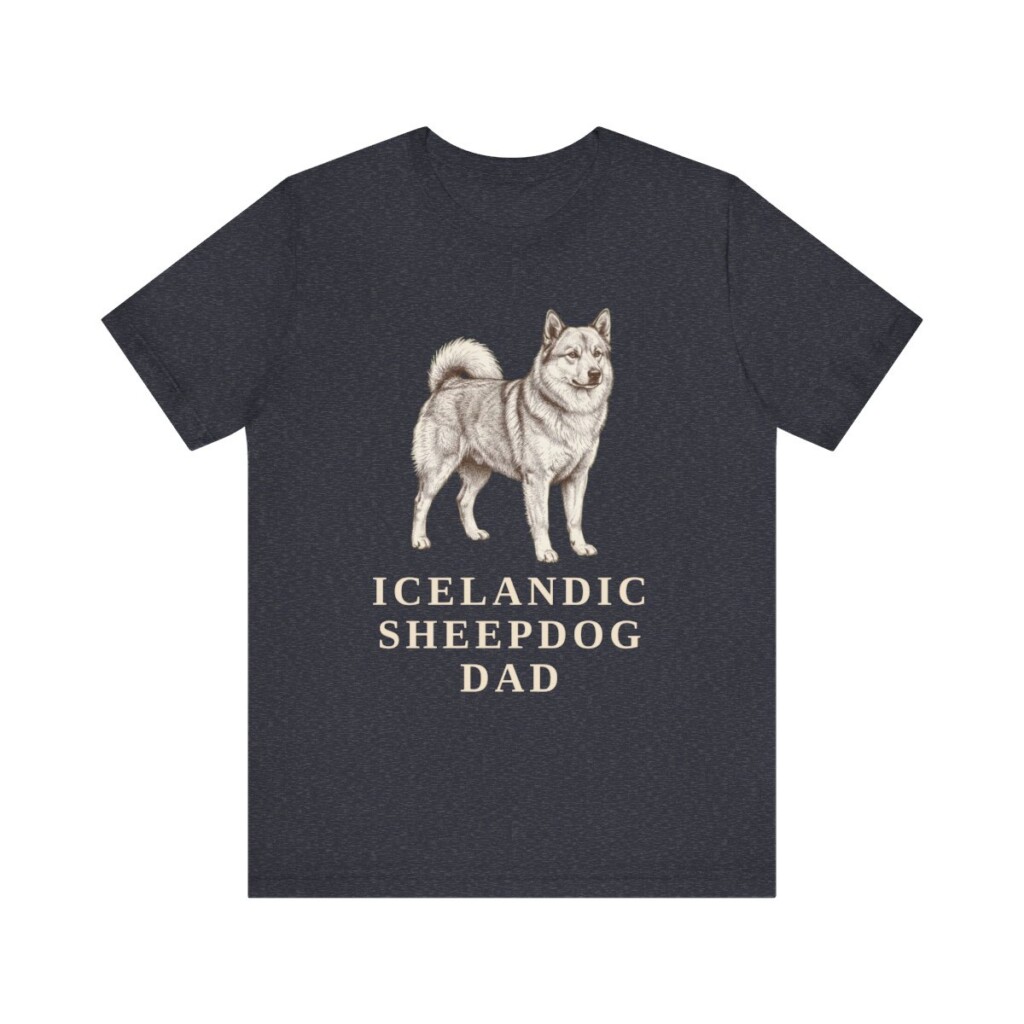 Icelandic Sheepdog Dad Shirt, Vintage Dog Sketch Tee, Dog Dad Gift Icelandic Sheepdog Dad Shirt, Vintage Dog Sketch Tee, Dog Dad Gift