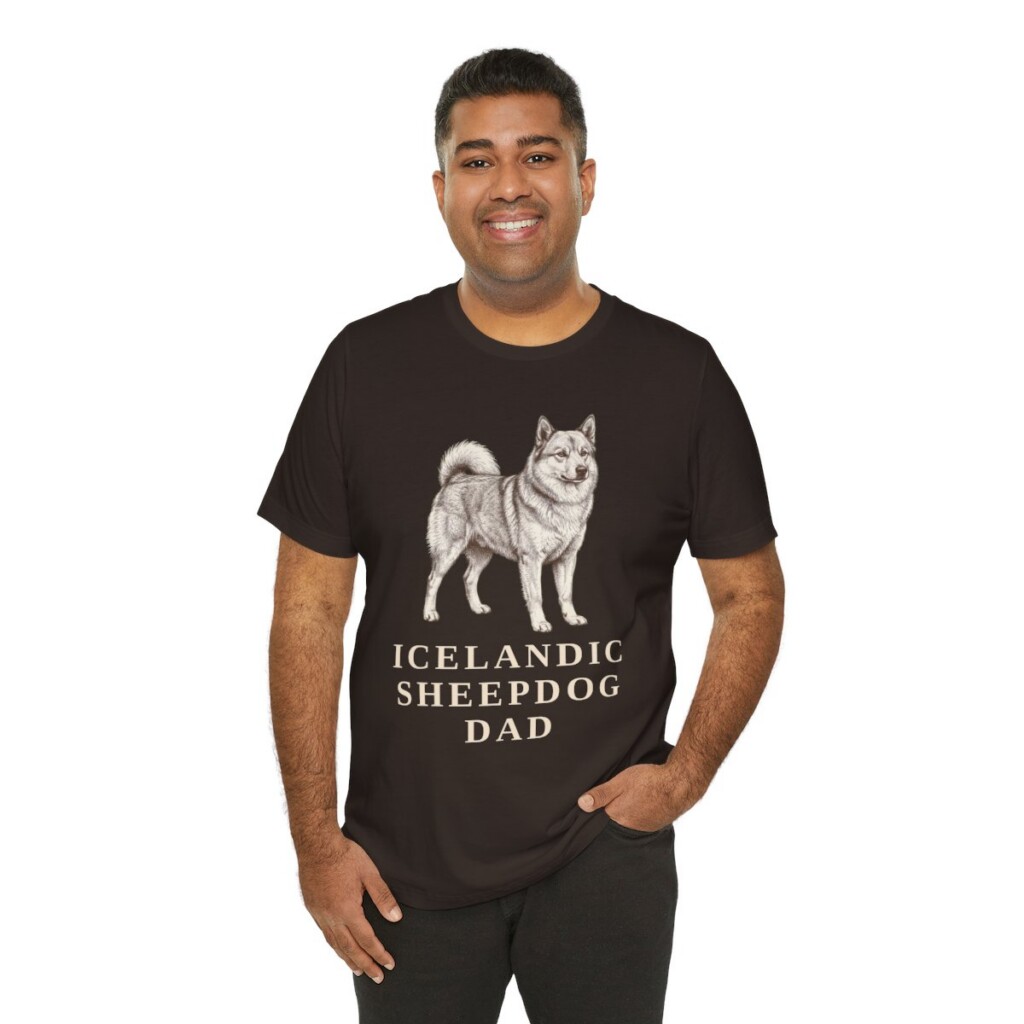 Icelandic Sheepdog Dad Shirt, Vintage Dog Sketch Tee, Dog Dad Gift Icelandic Sheepdog Dad Shirt, Vintage Dog Sketch Tee, Dog Dad Gift