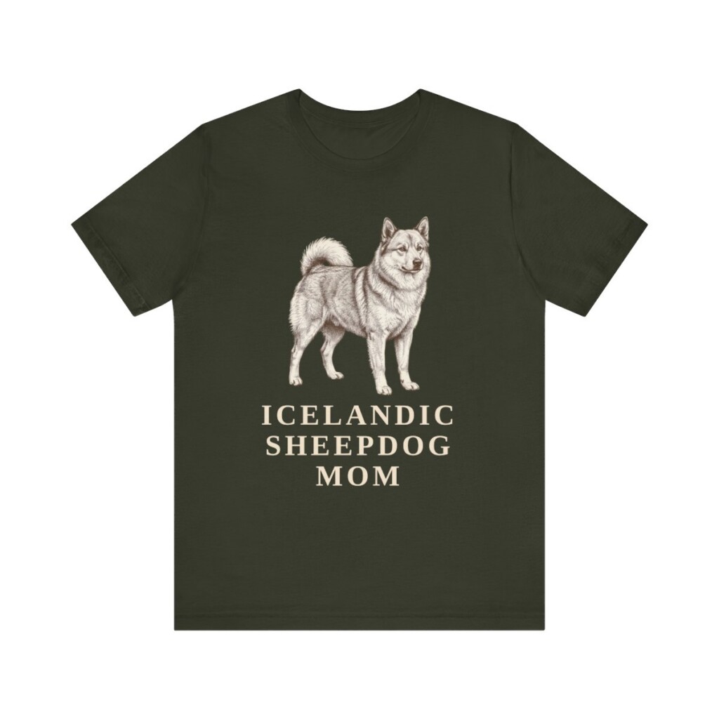 Icelandic Sheepdog Mom Shirt, Vintage Dog Sketch Tee, Dog Mom Gift