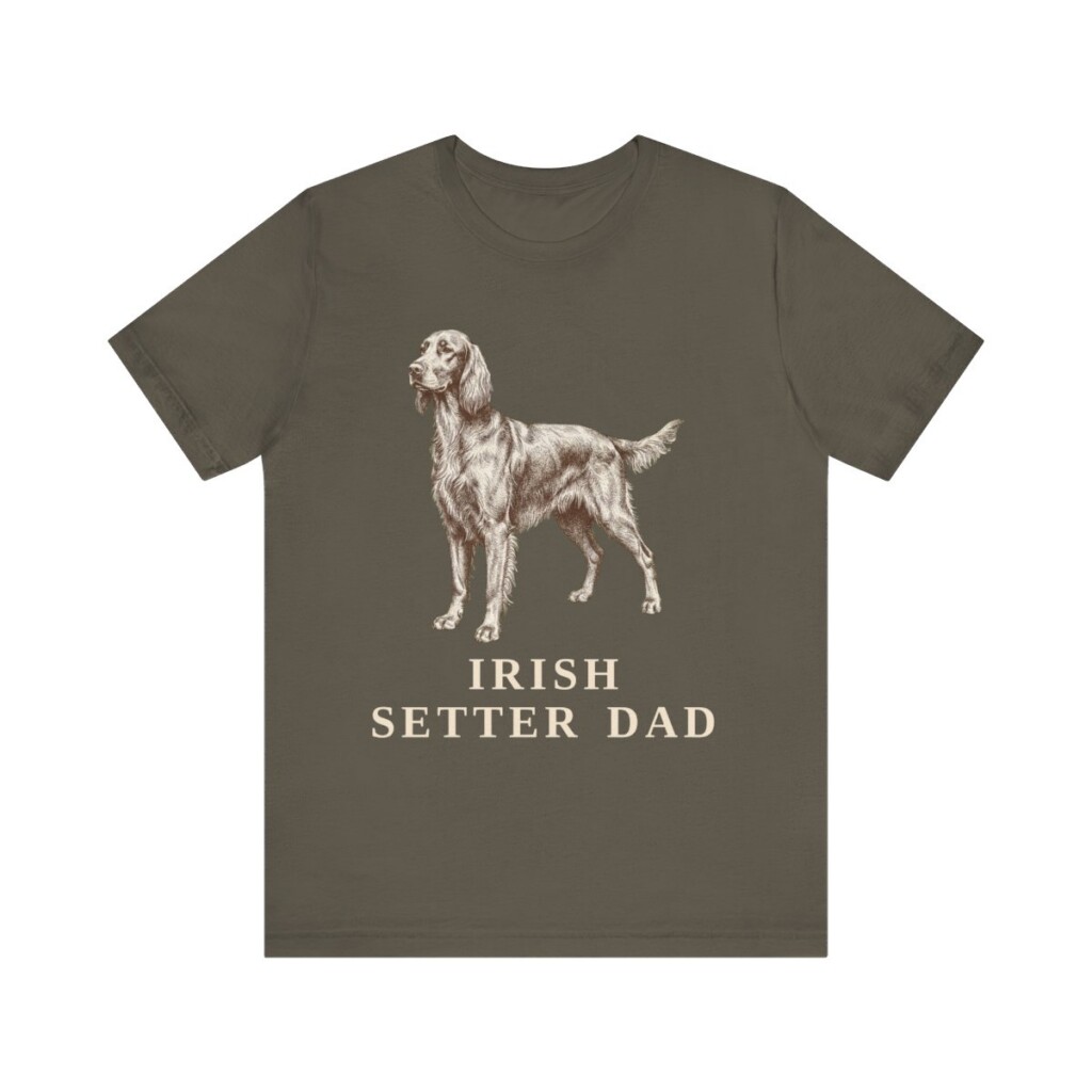 Irish Setter Dad Shirt, Vintage Dog Sketch Tee, Dog Dad Gift Irish Setter Dad Shirt, Vintage Dog Sketch Tee, Dog Dad Gift