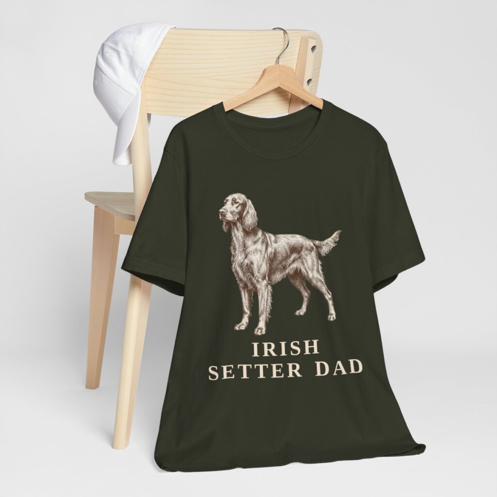 Irish Setter Dad Shirt, Vintage Dog Sketch Tee, Dog Dad Gift Irish Setter Dad Shirt, Vintage Dog Sketch Tee, Dog Dad Gift