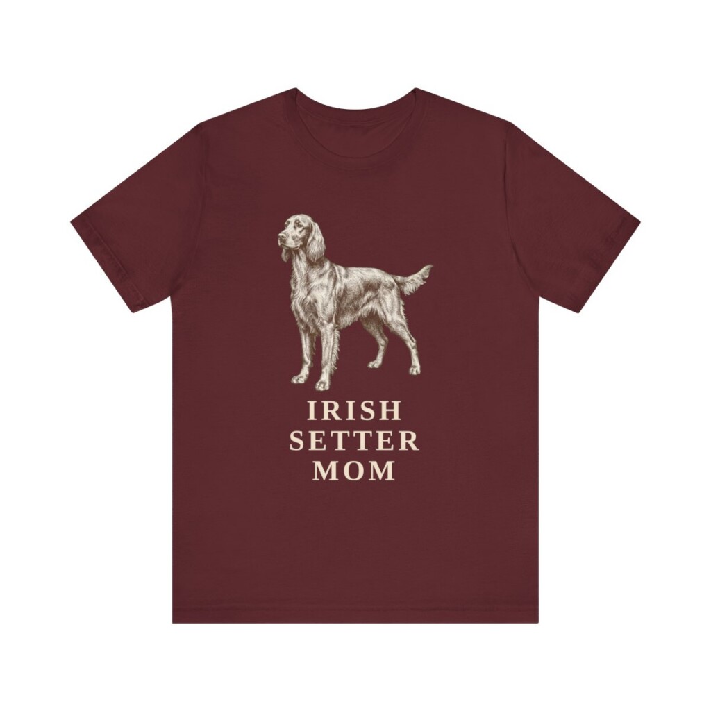 Irish Setter Mom Shirt, Vintage Dog Sketch Tee, Dog Mom Gift