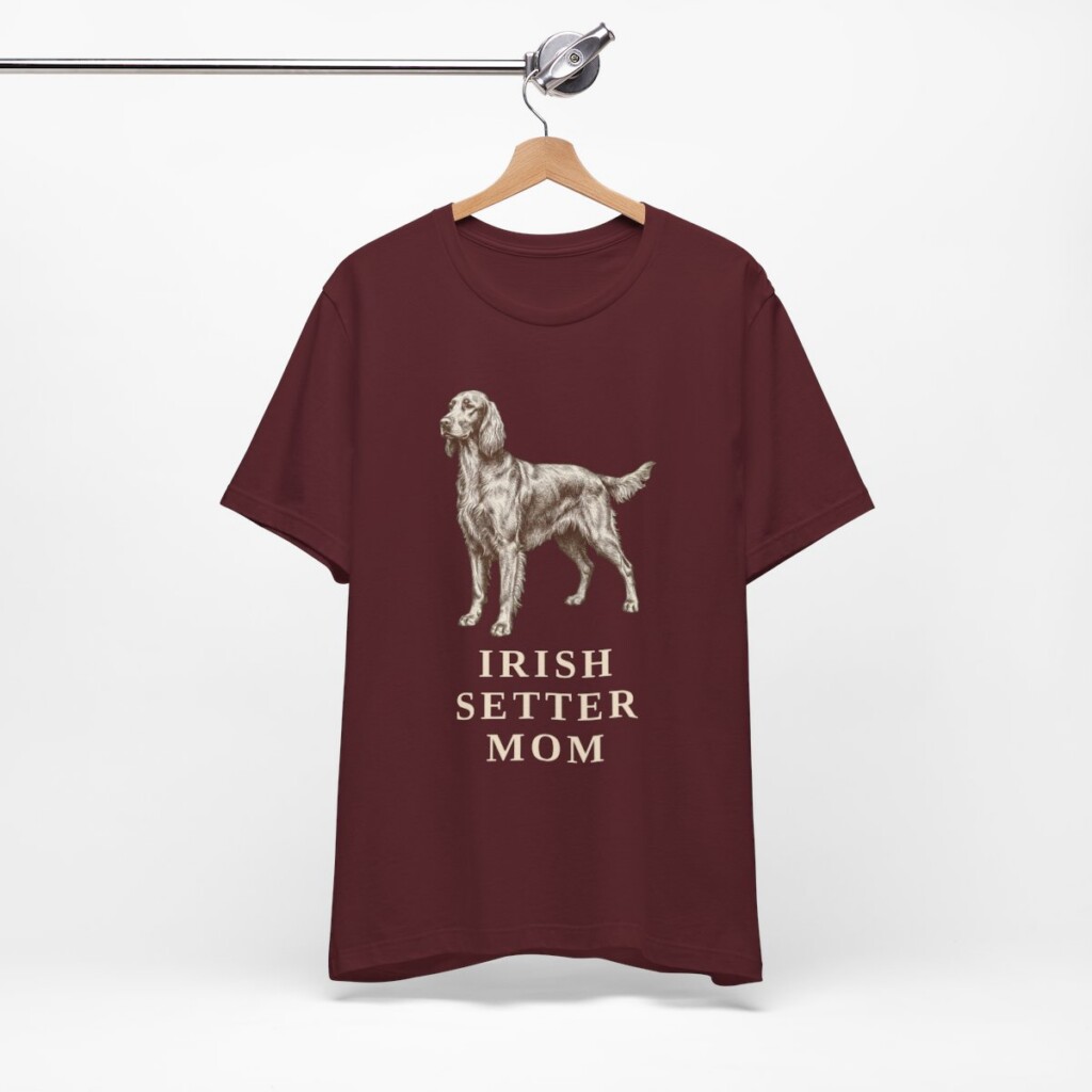 Irish Setter Mom Shirt, Vintage Dog Sketch Tee, Dog Mom Gift
