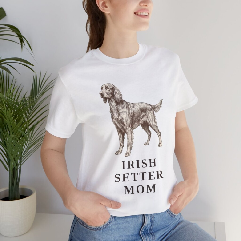 Irish Setter Mom Shirt, Vintage Dog Sketch Tee, Dog Mom Gift