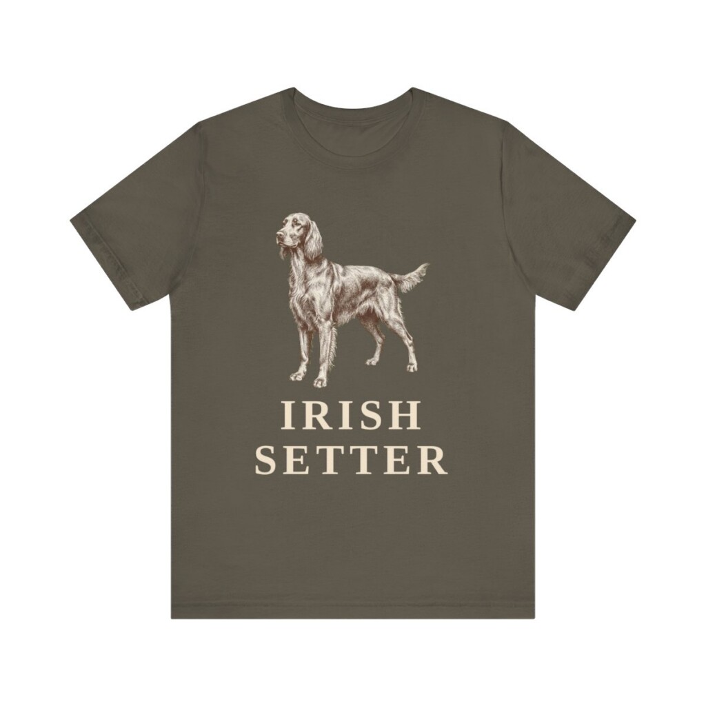 Irish Setter Lover Shirt, Vintage Dog Sketch Tee, Dog Lover Gift