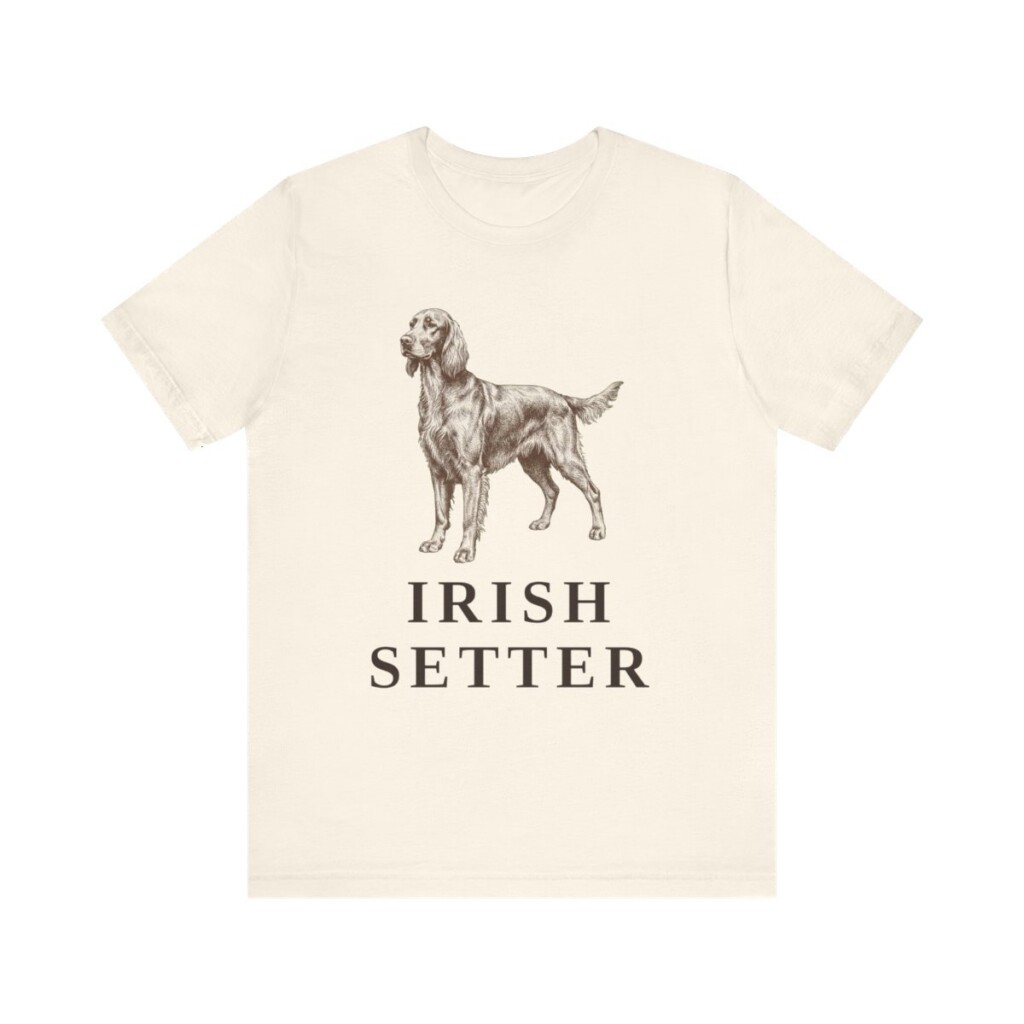 Irish Setter Lover Shirt, Vintage Dog Sketch Tee, Dog Lover Gift