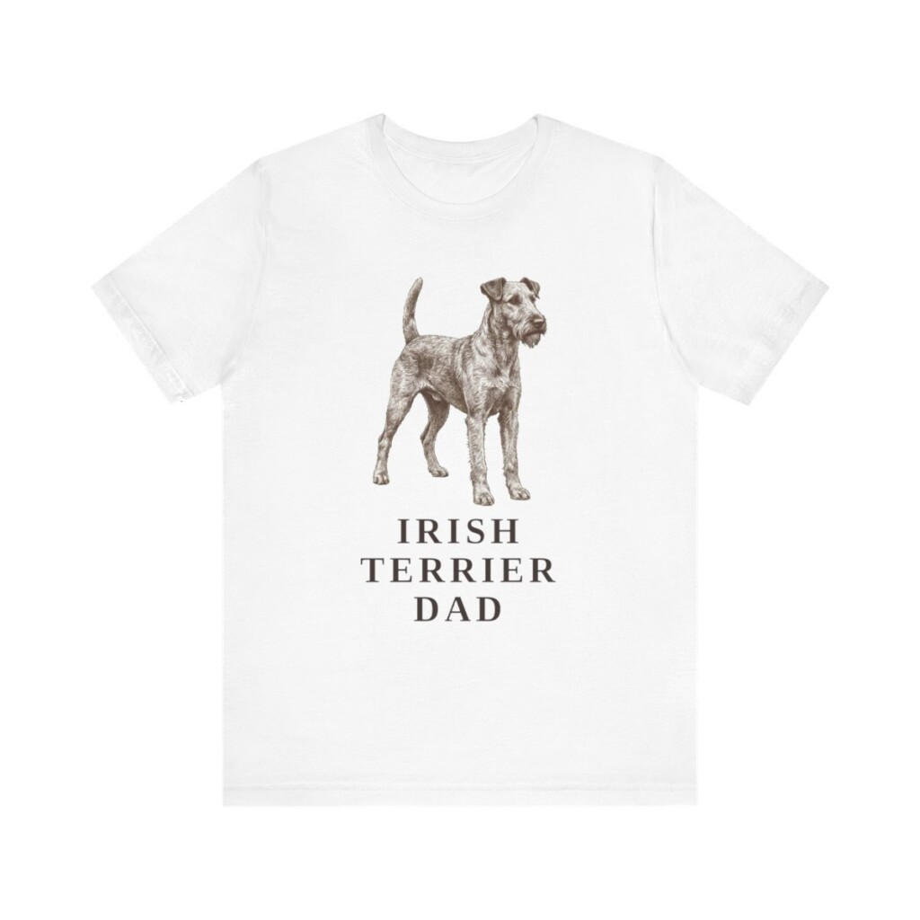 Irish Terrier Dad Shirt, Vintage Dog Sketch Tee, Dog Dad Gift Irish Terrier Dad Shirt, Vintage Dog Sketch Tee, Dog Dad Gift