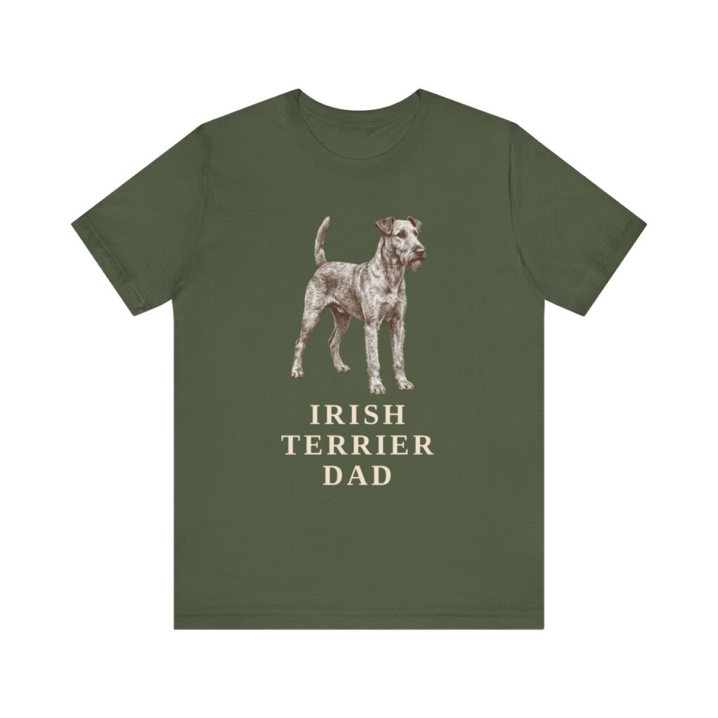 Irish Terrier Dad Shirt, Vintage Dog Sketch Tee, Dog Dad Gift Irish Terrier Dad Shirt, Vintage Dog Sketch Tee, Dog Dad Gift