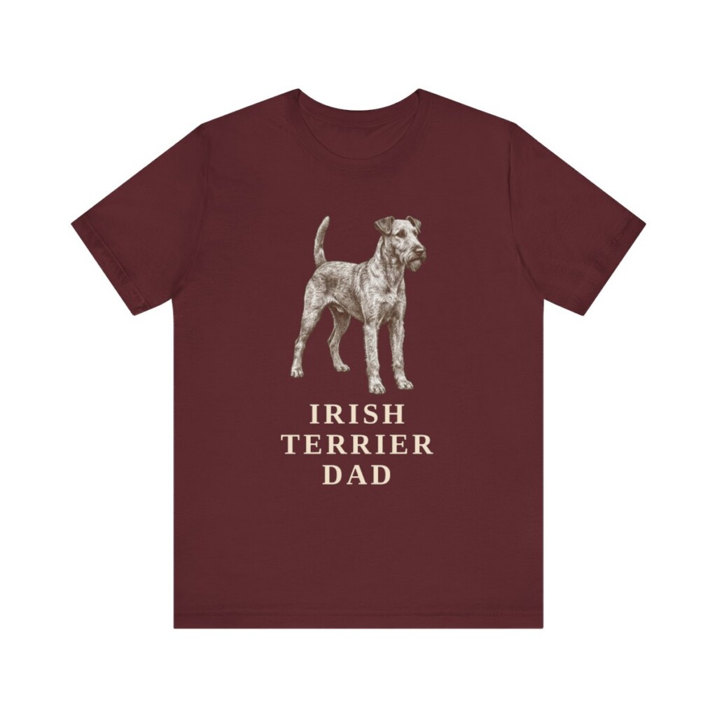 Irish Terrier Dad Shirt, Vintage Dog Sketch Tee, Dog Dad Gift Irish Terrier Dad Shirt, Vintage Dog Sketch Tee, Dog Dad Gift