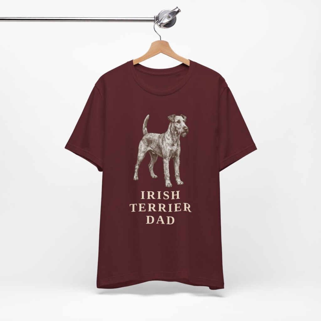 Irish Terrier Dad Shirt, Vintage Dog Sketch Tee, Dog Dad Gift Irish Terrier Dad Shirt, Vintage Dog Sketch Tee, Dog Dad Gift