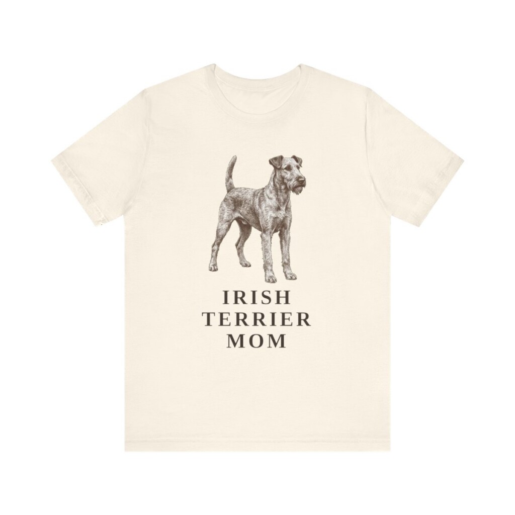 Irish Terrier Mom Shirt, Vintage Dog Sketch Tee, Dog Mom Gift