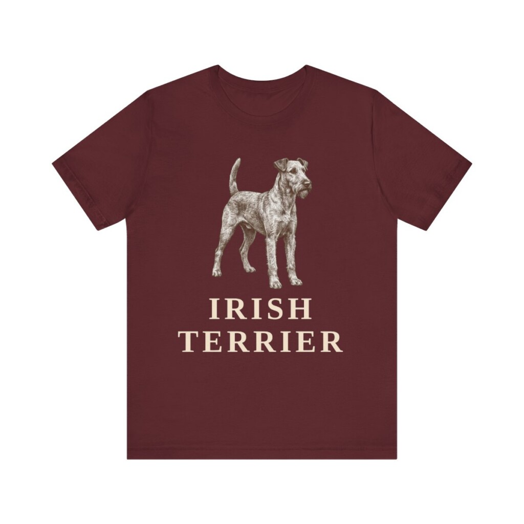 Irish Terrier Lover Shirt, Vintage Dog Sketch Tee, Dog Lover Gift Irish Terrier Lover Shirt, Vintage Dog Sketch Tee, Dog Lover Gift