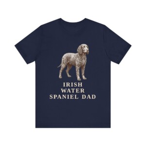 Irish Water Spaniel Dad Shirt, Vintage Dog Sketch Tee, Dog Dad Gift