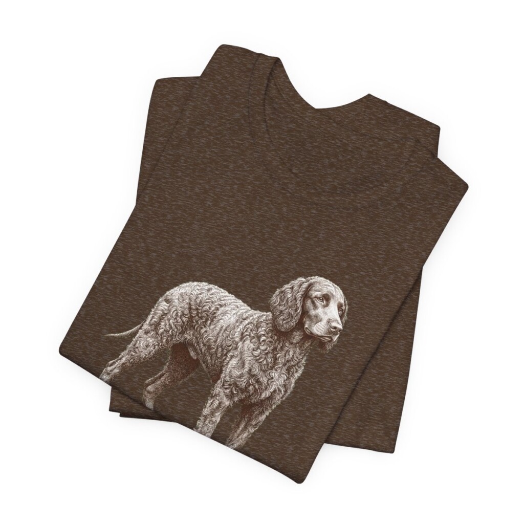 Irish Water Spaniel Dad Shirt, Vintage Dog Sketch Tee, Dog Dad Gift