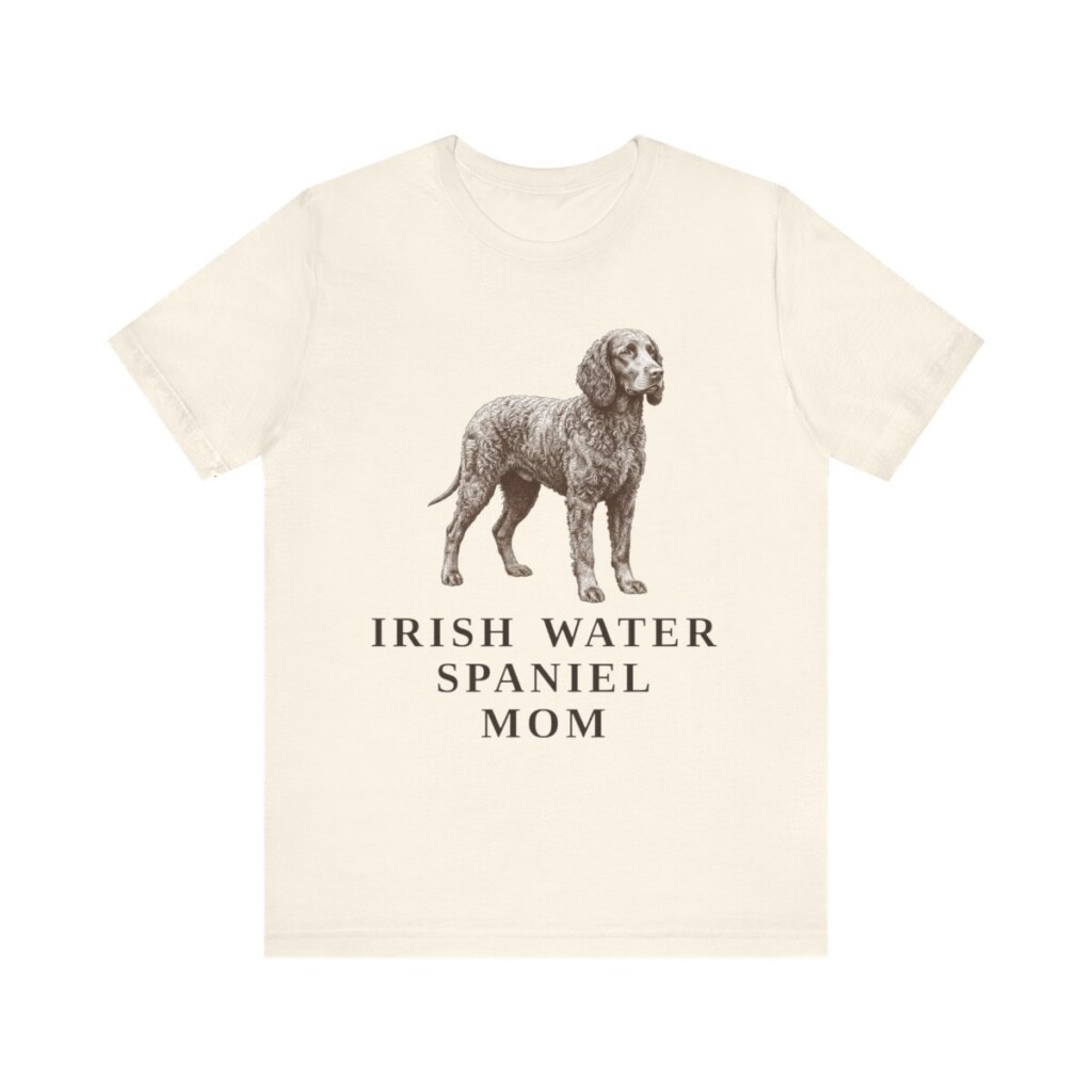 Irish Water Spaniel Mom Shirt, Vintage Dog Sketch Tee, Dog Mom Gift