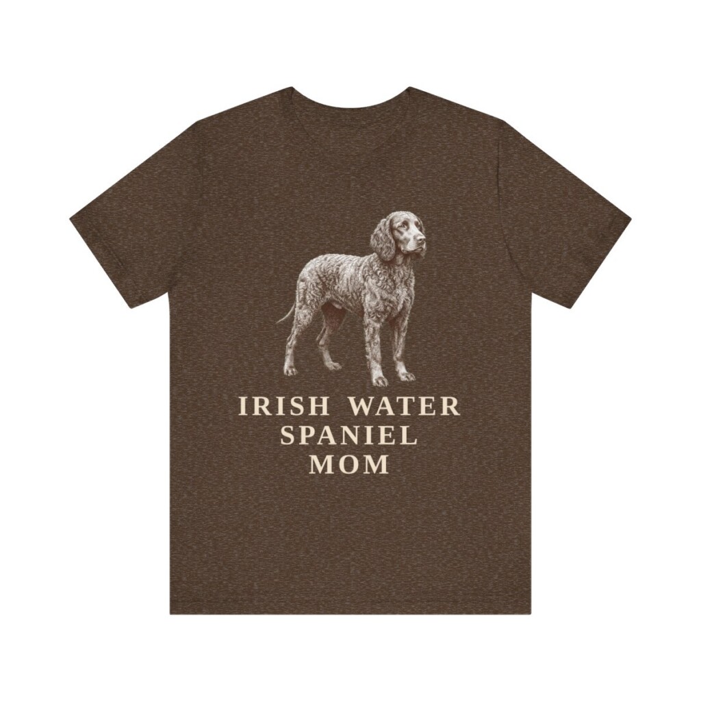 Irish Water Spaniel Mom Shirt, Vintage Dog Sketch Tee, Dog Mom Gift