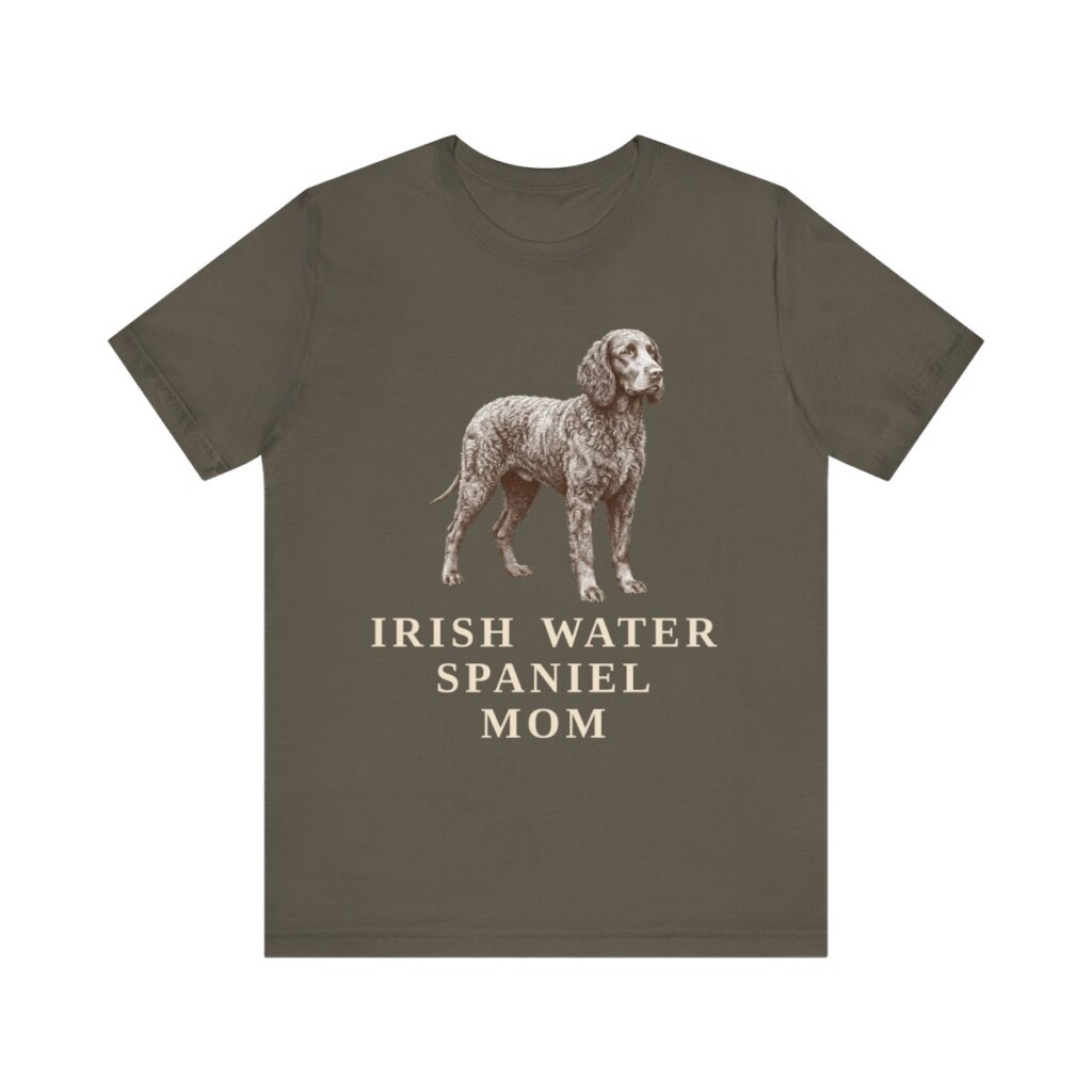 Irish Water Spaniel Mom Shirt, Vintage Dog Sketch Tee, Dog Mom Gift