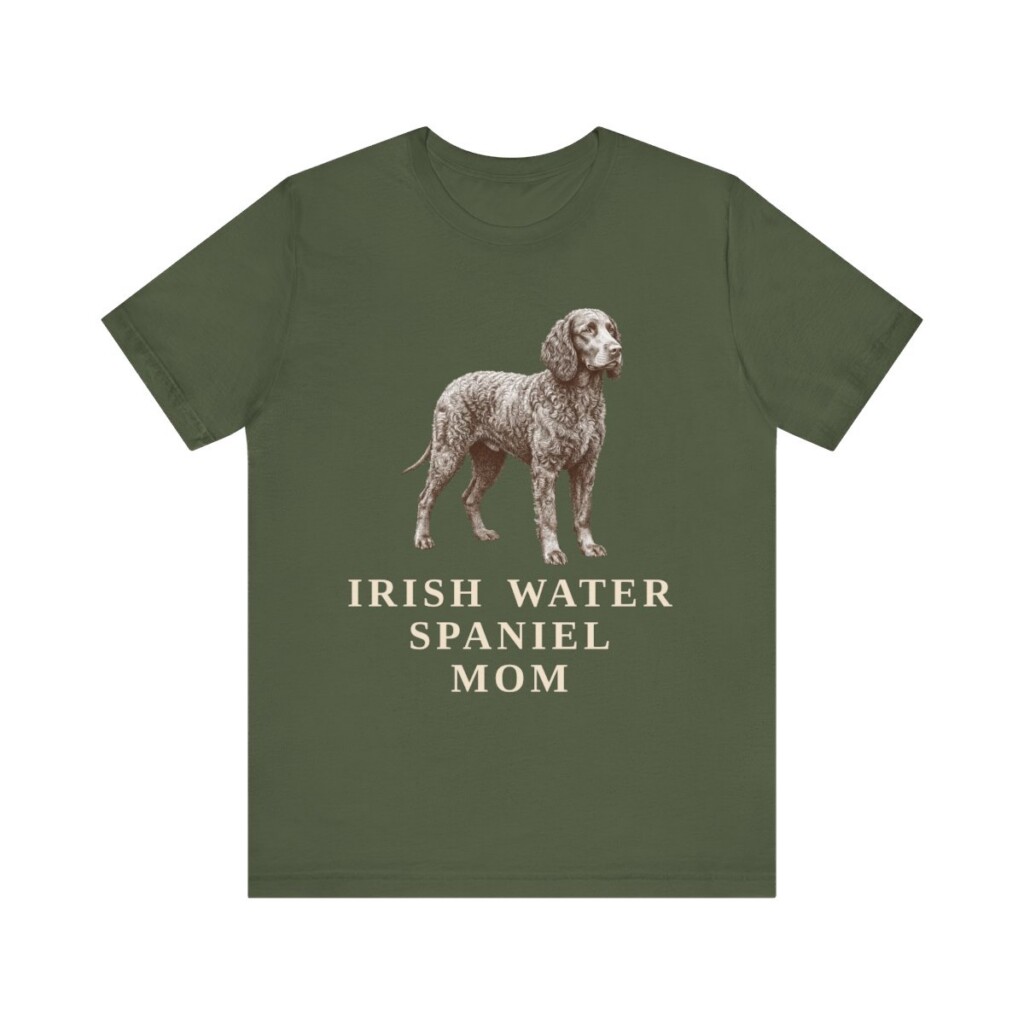 Irish Water Spaniel Mom Shirt, Vintage Dog Sketch Tee, Dog Mom Gift