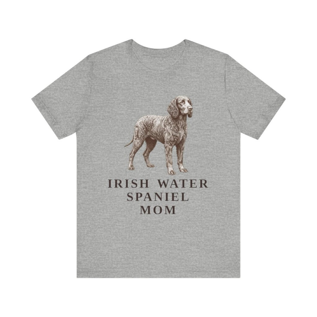 Irish Water Spaniel Mom Shirt, Vintage Dog Sketch Tee, Dog Mom Gift