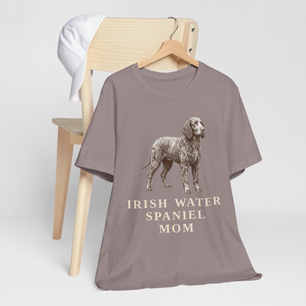 Irish Water Spaniel Mom Shirt, Vintage Dog Sketch Tee, Dog Mom Gift
