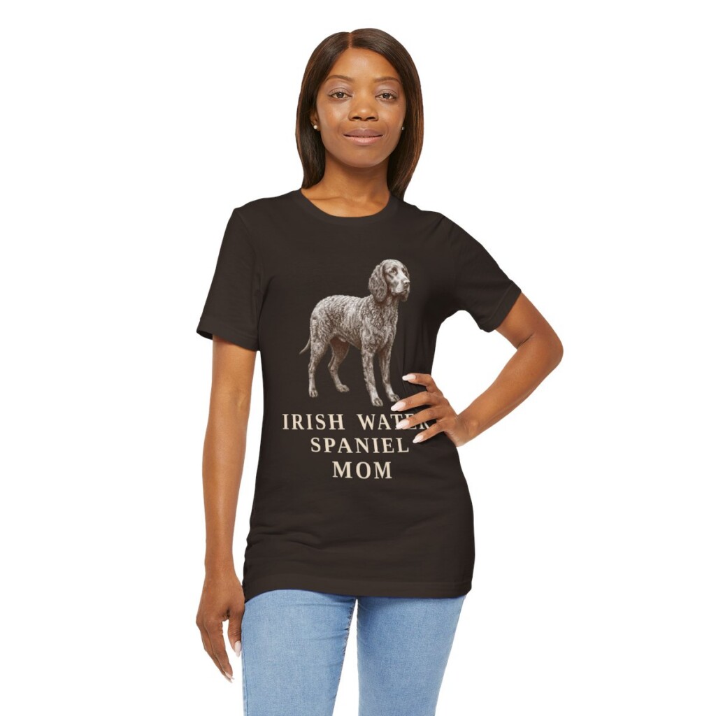 Irish Water Spaniel Mom Shirt, Vintage Dog Sketch Tee, Dog Mom Gift