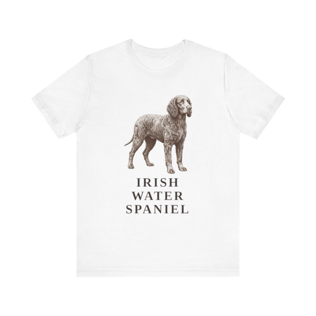 Irish Water Spaniel Lover Shirt, Vintage Dog Sketch Tee, Dog Lover Gift