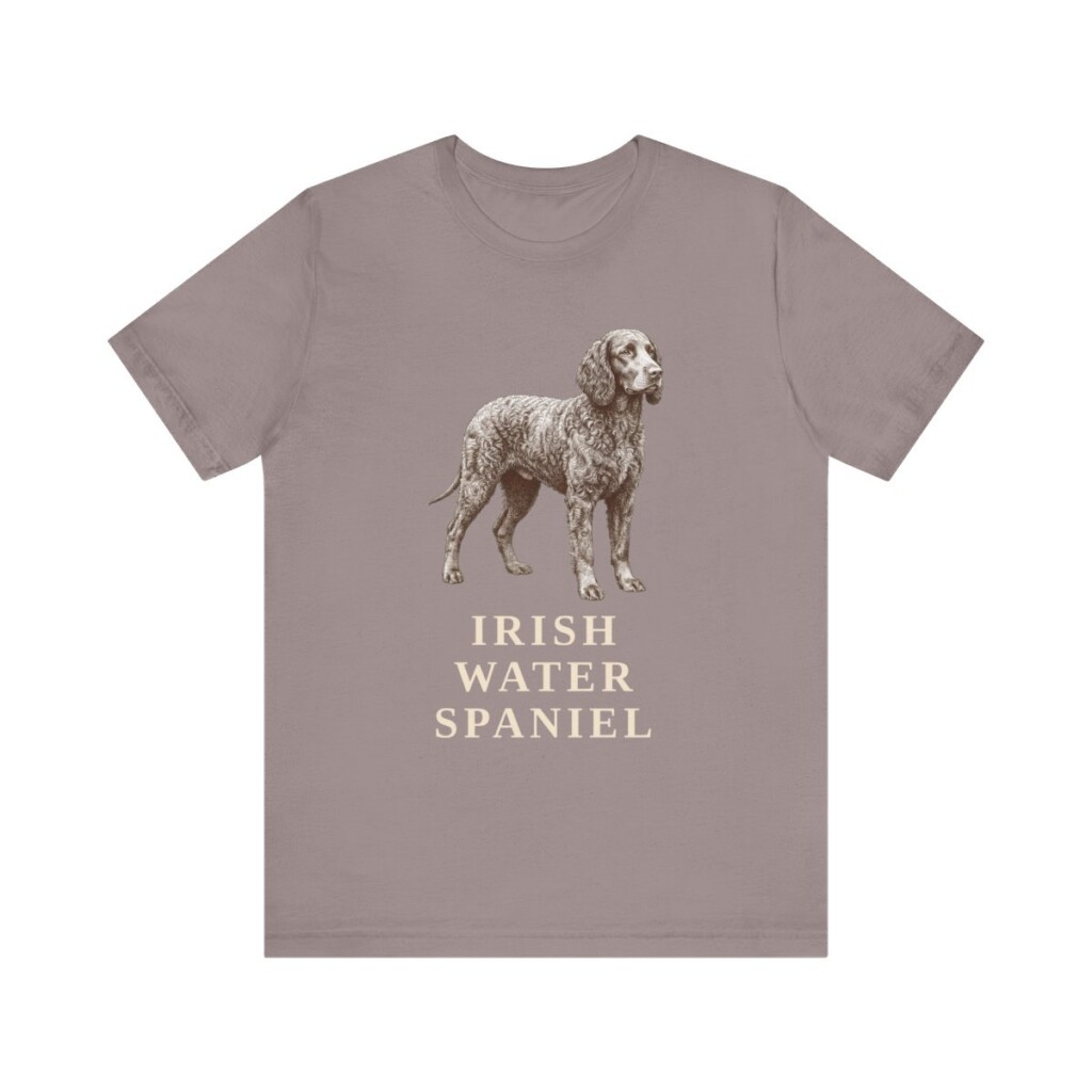 Irish Water Spaniel Lover Shirt, Vintage Dog Sketch Tee, Dog Lover Gift