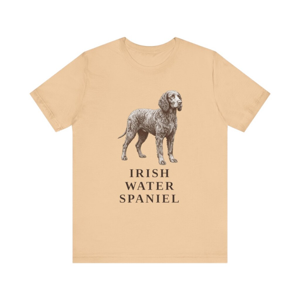 Irish Water Spaniel Lover Shirt, Vintage Dog Sketch Tee, Dog Lover Gift