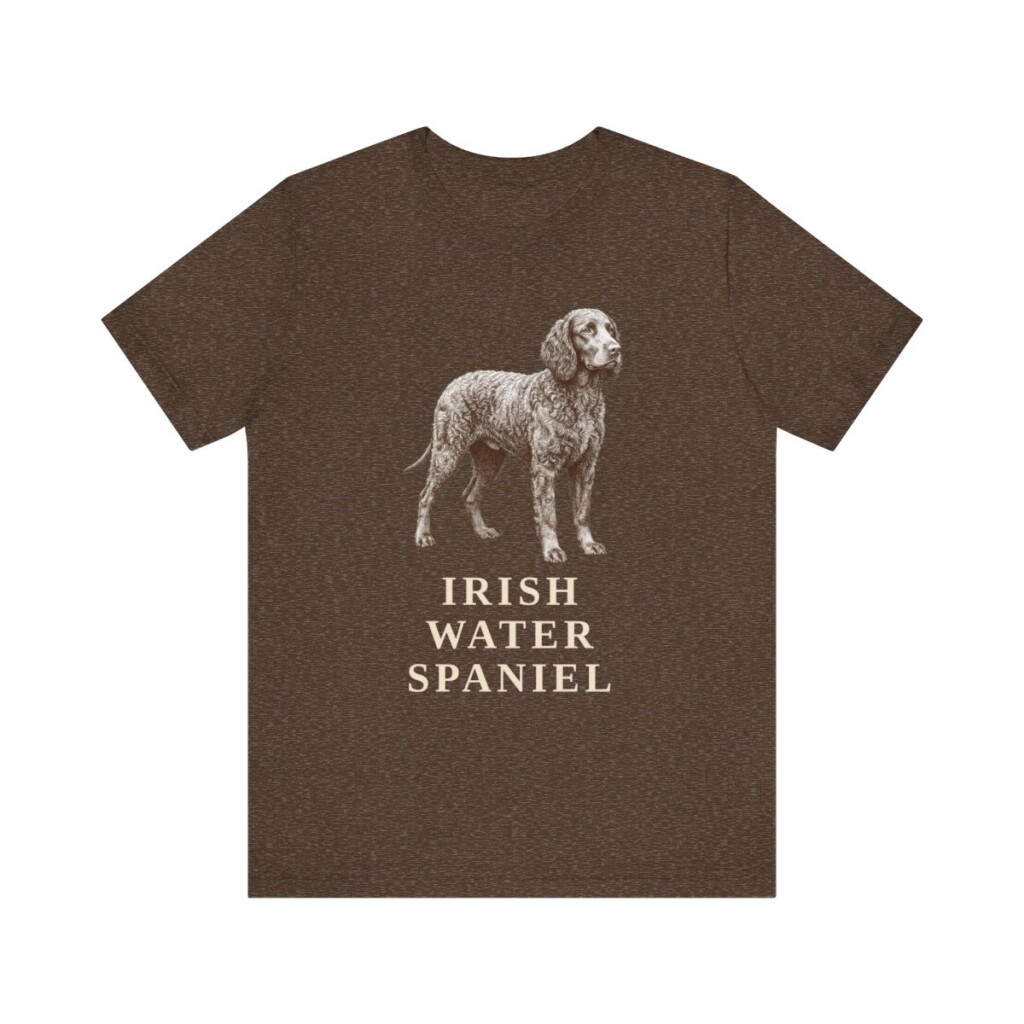 Irish Water Spaniel Lover Shirt, Vintage Dog Sketch Tee, Dog Lover Gift
